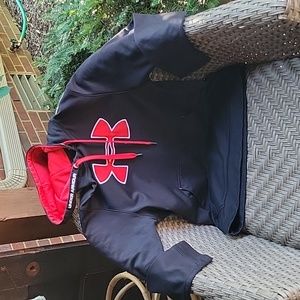 Under Armour Black & Red Loose Hoodie M